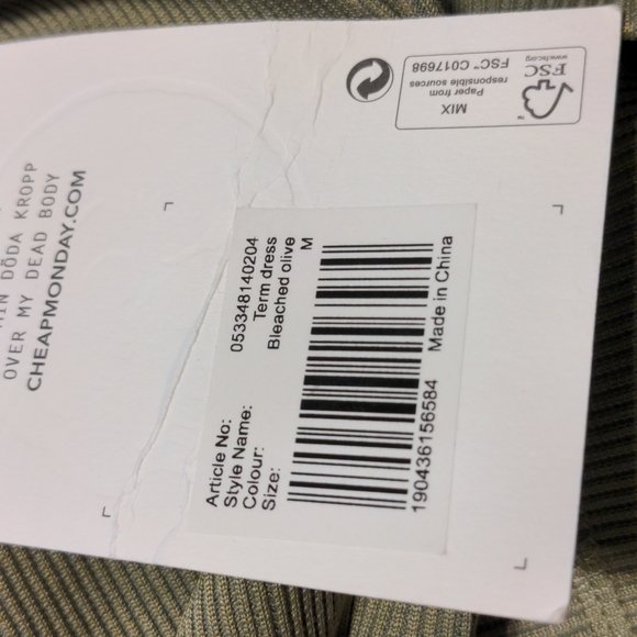 Maxi Off the Shoulder Olive Green NWT by Cheap Monday from Stockholm - Picture 8 of 8